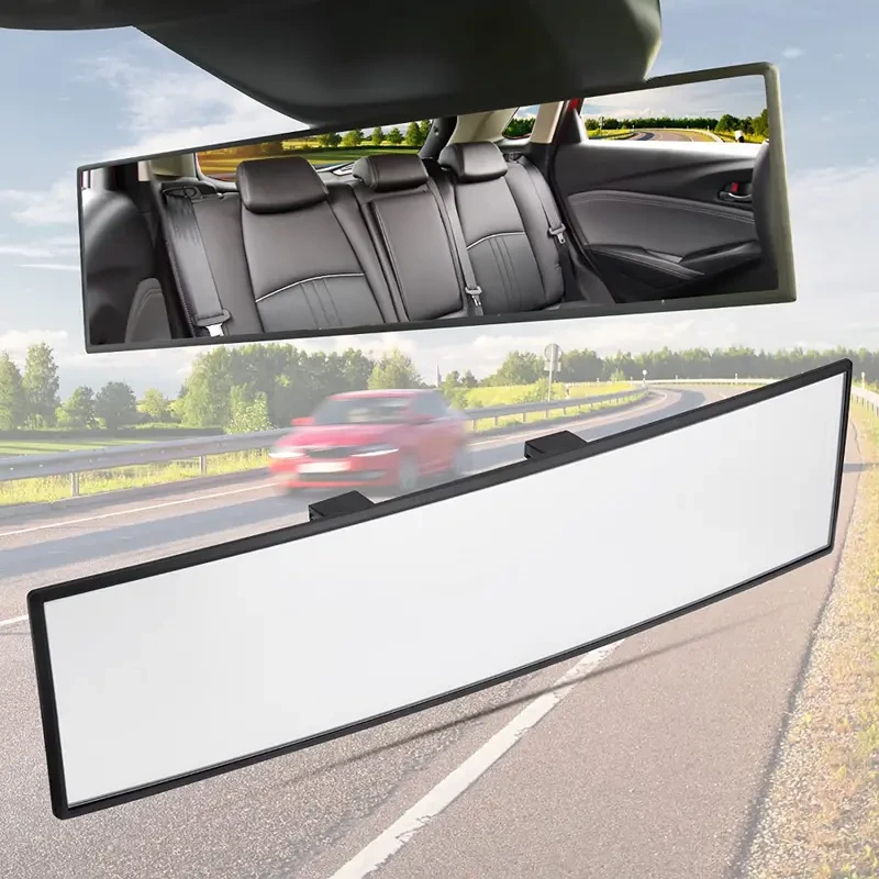 Espejo retrovisor convexo panorámico de 11,81 pulgadas - Gran angular antideslumbrante