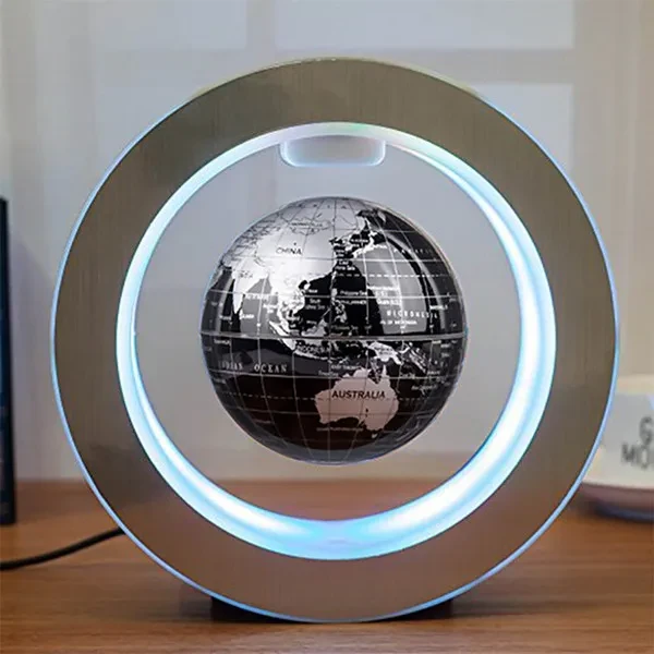 Globo flotante con mapa del mundo LED redondo