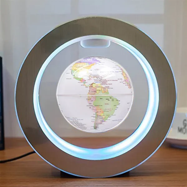 Globo flotante con mapa del mundo LED redondo