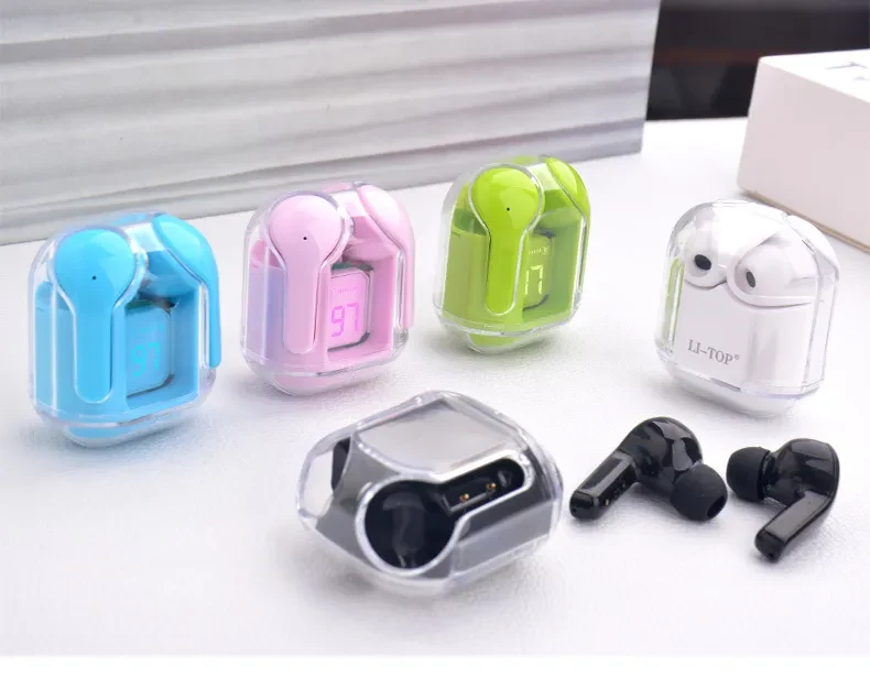 Mini auriculares inalámbricos Bluetooth transparentes