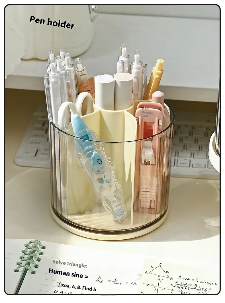 Caja de almacenamiento de escritorio con estante giratorio