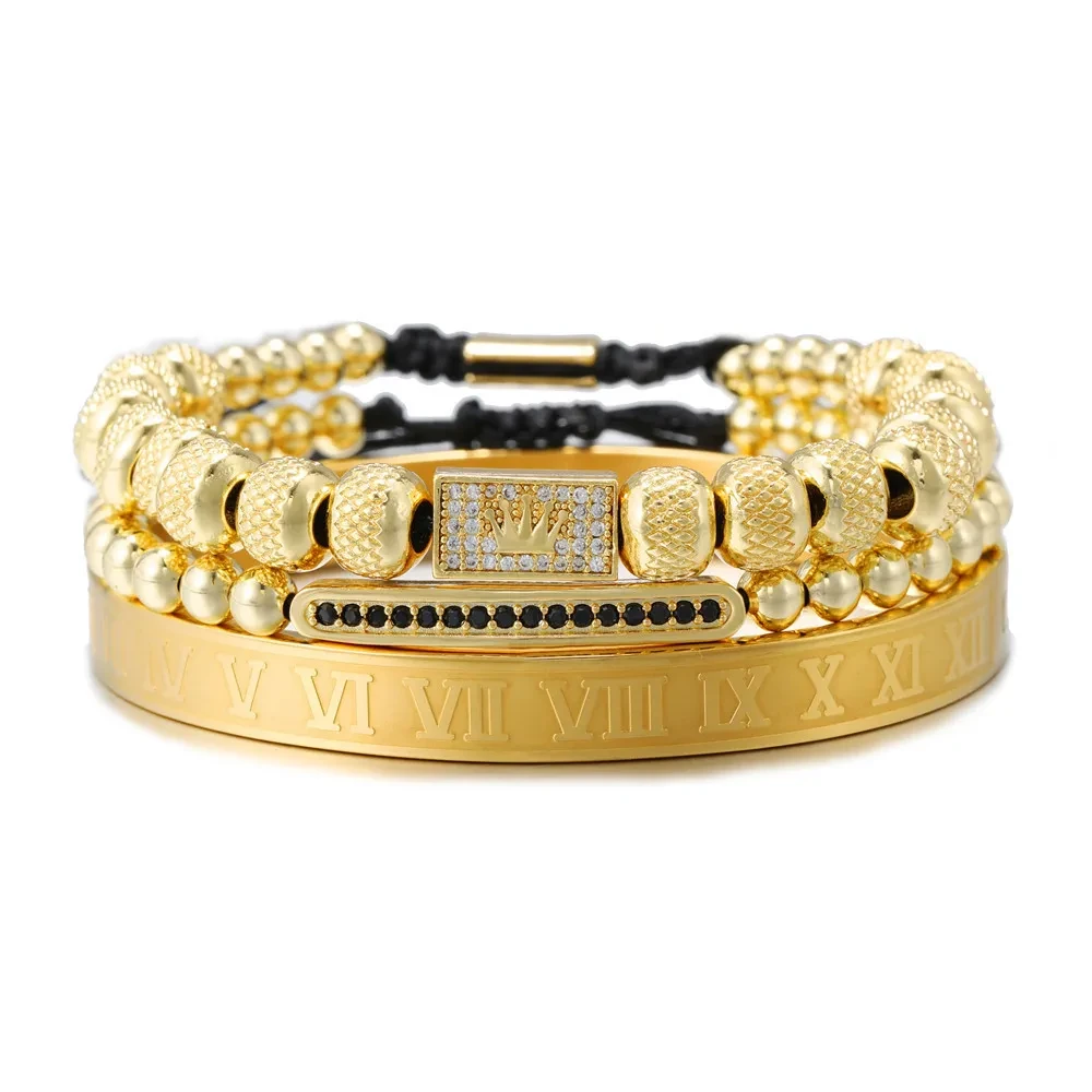 Pulsera trenzada con corona