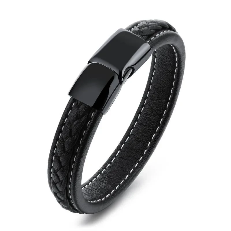Pulsera de acero de titanio negro