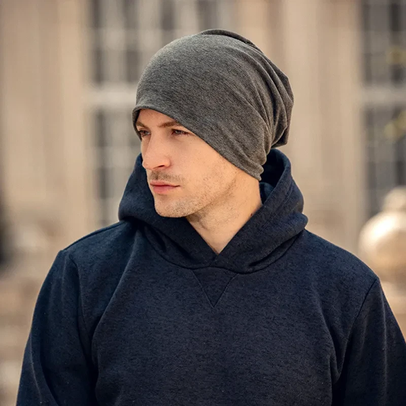 Gorros de color liso para otoño y primavera para hombre.