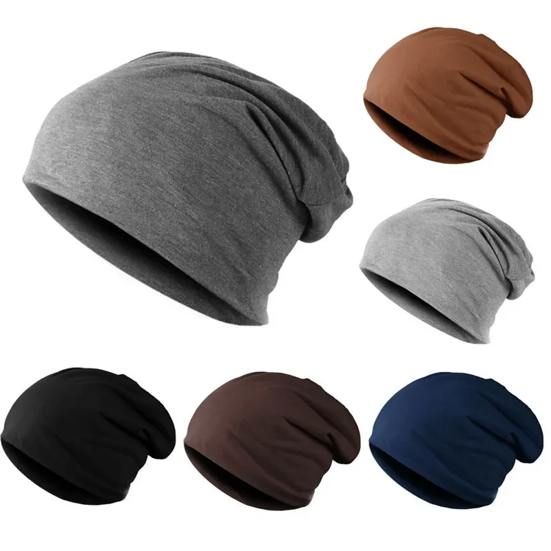 Gorros de color liso para otoño y primavera para hombre.