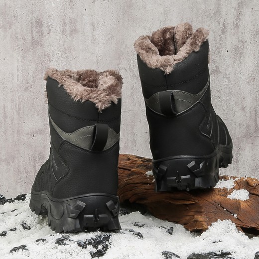 Botas de nieve nuevas de otoño e invierno para hombre, de caña alta, para exteriores