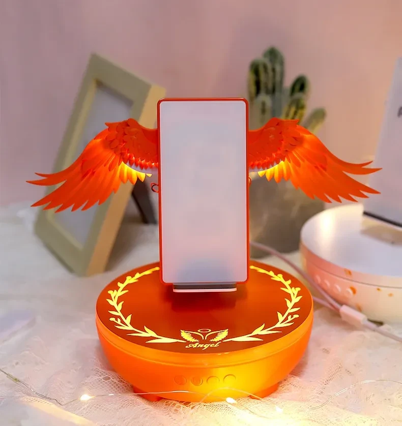 Cargador inalámbrico con altavoz, teléfono móvil creativo de carga rápida