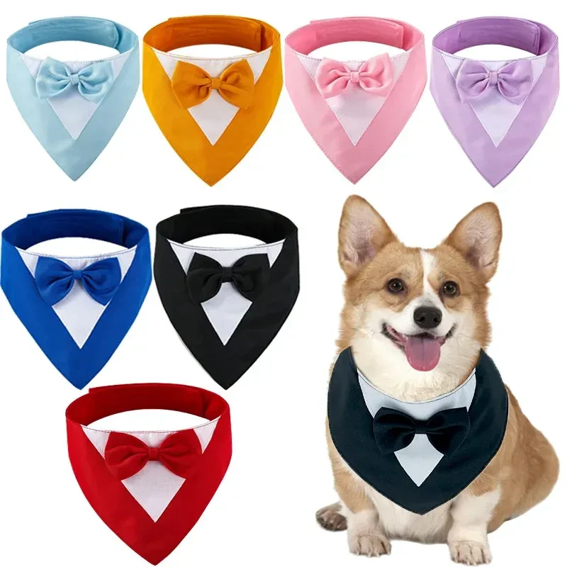 Babero triangular para mascotas, lazo, toalla para la saliva, collar para mascotas, ropa para perros, bufanda para gatos y cachorros, babero para perros, accesorios para mascotas, collar y arnés para perros