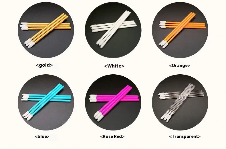 Mini pincel labial hueco portátil desechable