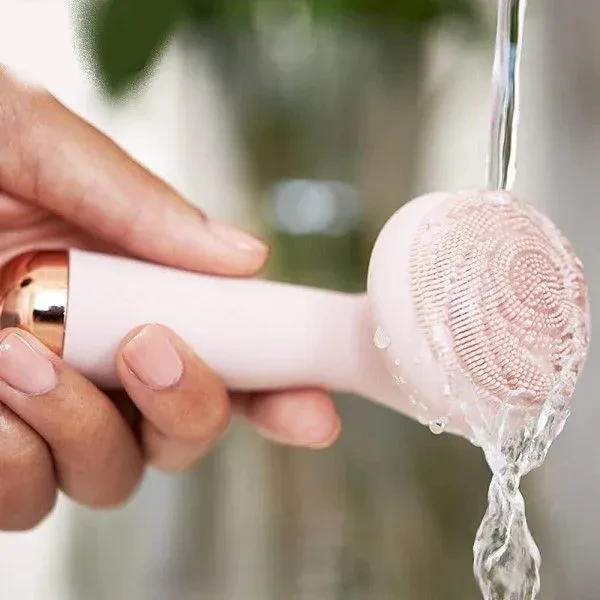 Cepillo de limpieza y masaje facial vibratorio de 4 modos