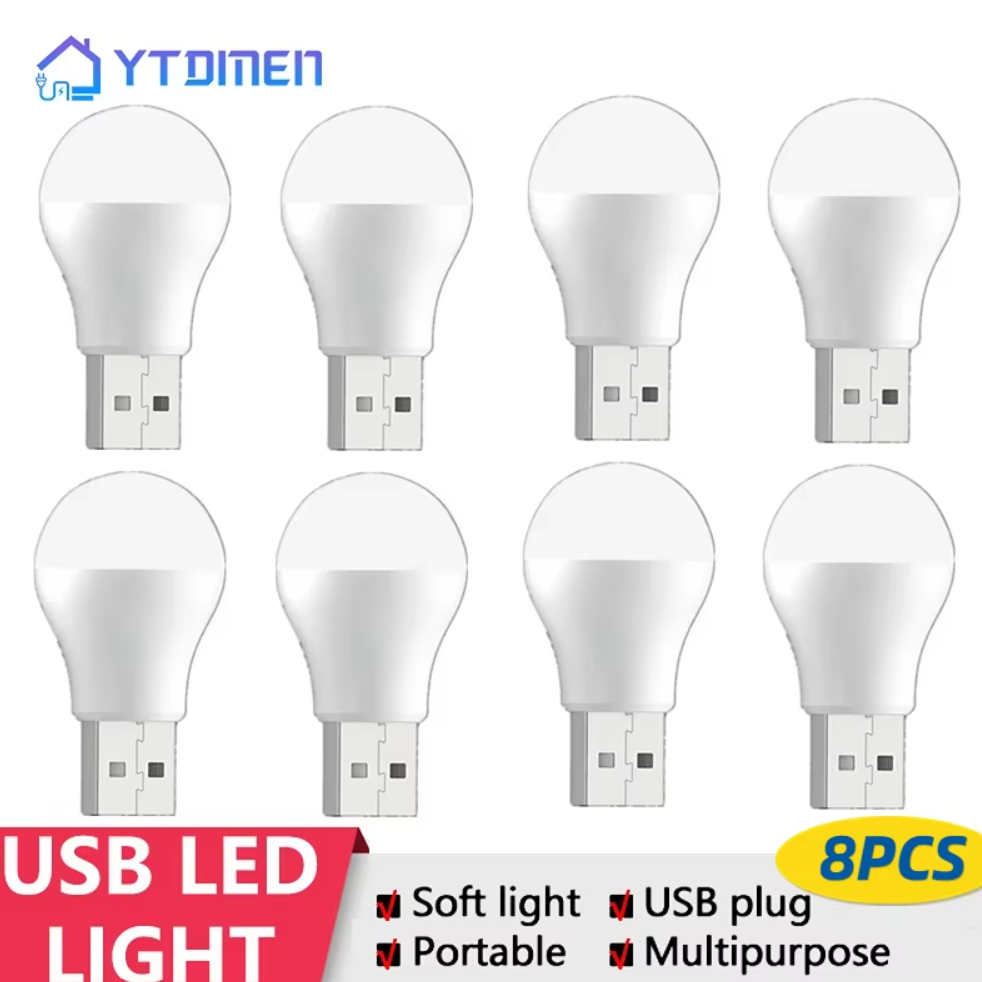Lámpara de ordenador con 8 enchufes USB