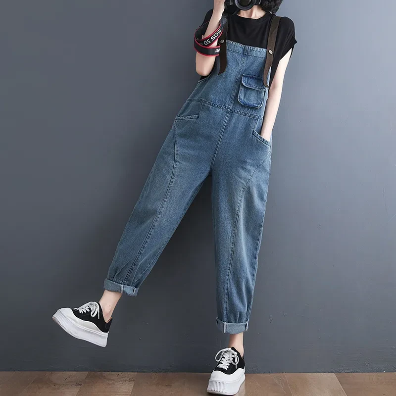 Versión coreana de los nuevos jeans de primavera con tiras de lunares para mujer