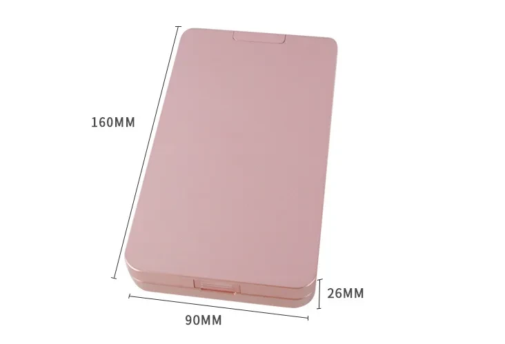 Espejo de maquillaje plegable con juego de brochas de maquillaje
