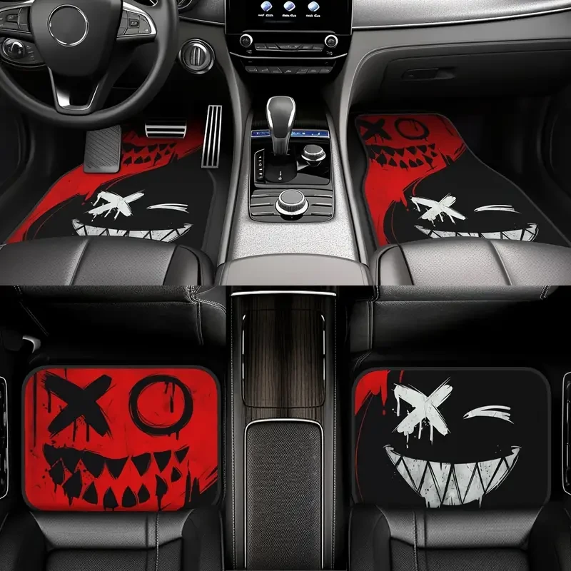 Alfombrillas de coche Anime (4 unidades): ajuste universal, protección de goma duradera