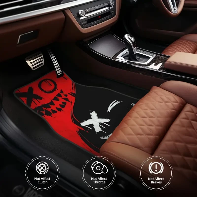 Alfombrillas de coche Anime (4 unidades): ajuste universal, protección de goma duradera