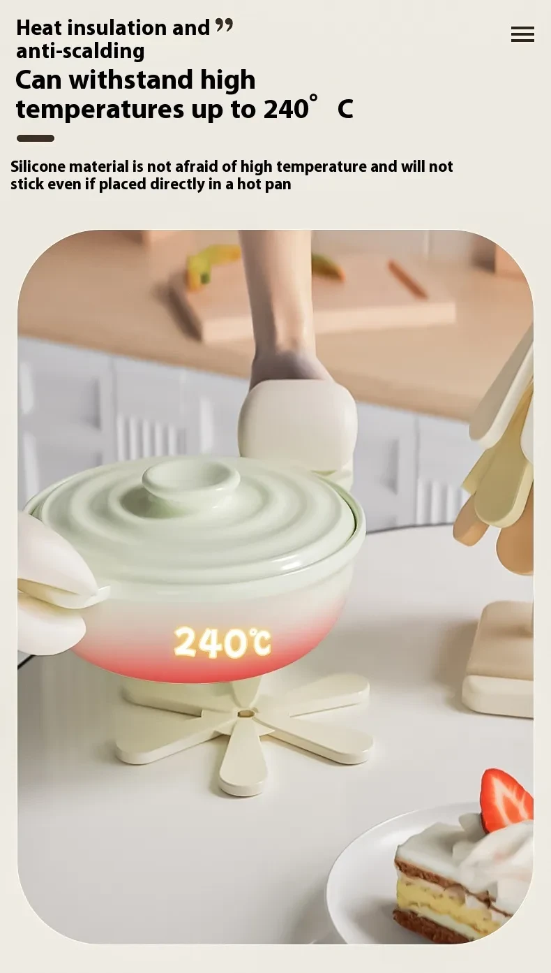 Juego de 4 tapetes de silicona para aislamiento de platos con forma de árbol, posavasos para teteras, ollas calientes, manteles individuales de Halloween, regalo de mesa, utensilios de cocina