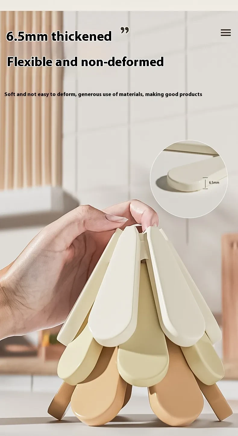 Juego de 4 tapetes de silicona para aislamiento de platos con forma de árbol, posavasos para teteras, ollas calientes, manteles individuales de Halloween, regalo de mesa, utensilios de cocina