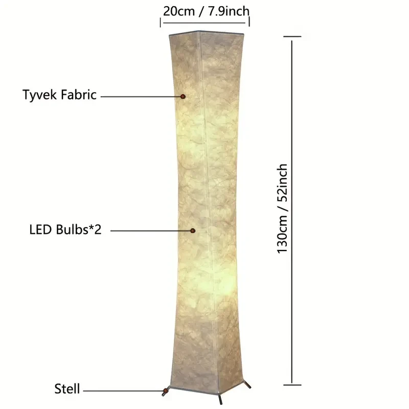 Lámpara de pie Soft Light - Lámpara de pie LED moderna de 132,08 cm