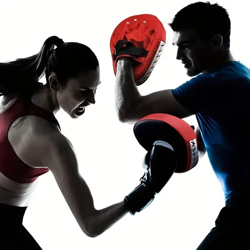 Set de 2 objetivos de mano para boxeo, equipo de entrenamiento para muay thai y taekwondo