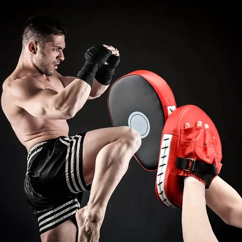 Set de 2 objetivos de mano para boxeo, equipo de entrenamiento para muay thai y taekwondo