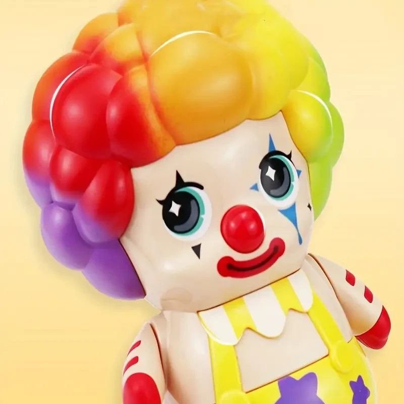 Juguete robot payaso bailarín interactivo para niños. Funciona con pilas, con luces y música (pilas AA no incluidas).