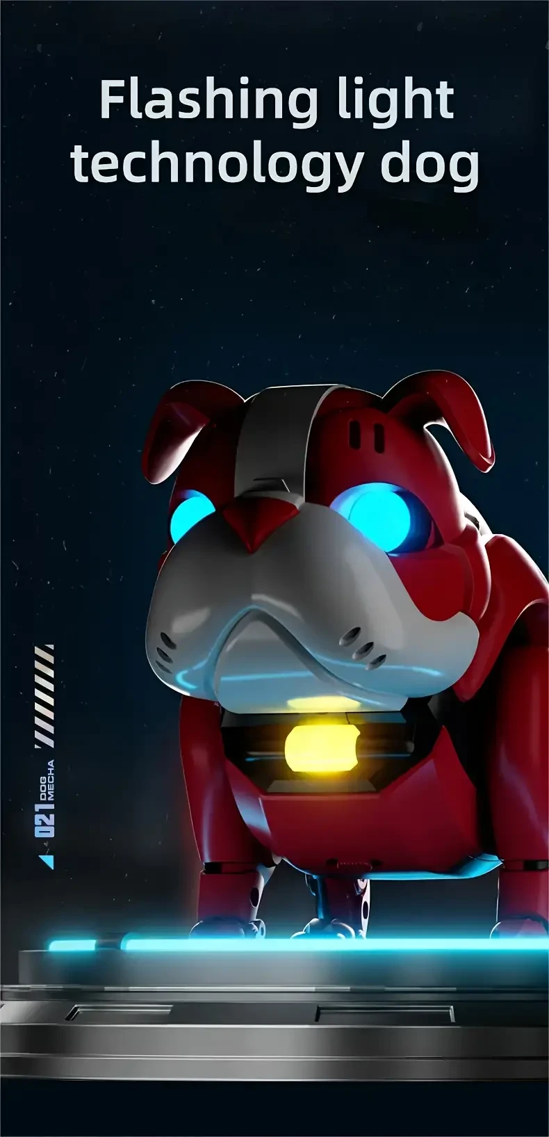 Juguete mecánico interactivo para perros con LED de respiración colorido y música. Funciona con pilas. Educativo para el aprendizaje temprano de los más pequeños. Regalo perfecto para Navidad, Halloween y Acción de Gracias.