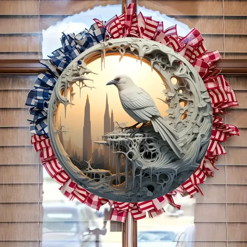 Elegante atrapasol de cuervo blanco