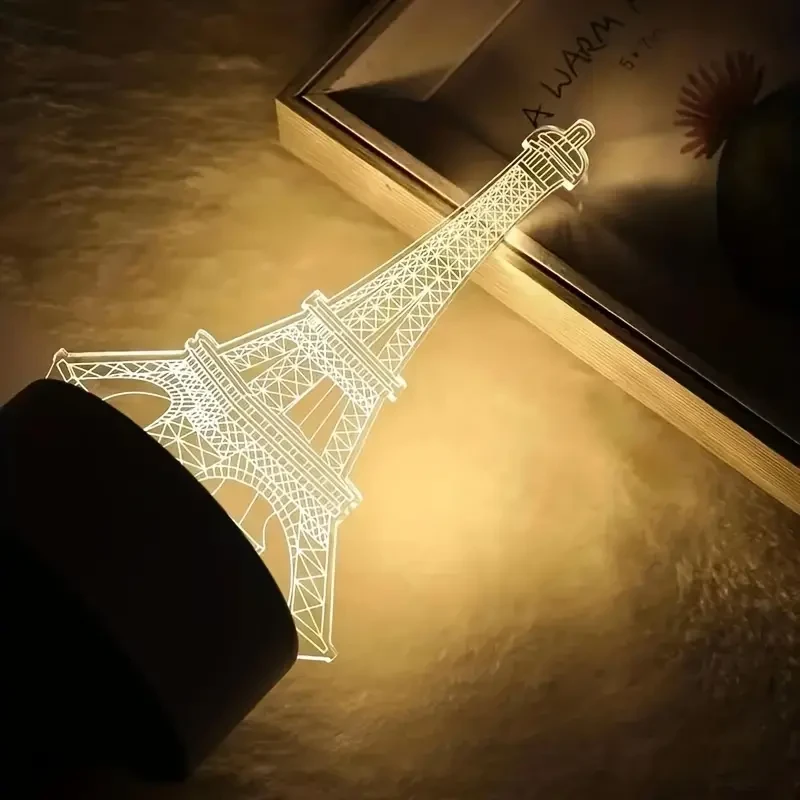 1 luz nocturna 3D de la Torre de París