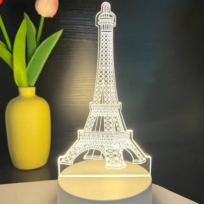 1 luz nocturna 3D de la Torre de París