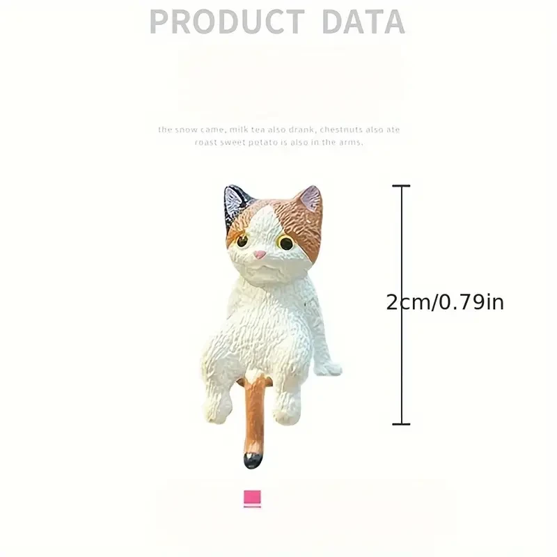 Juego de 4 adorables adornos para salpicadero de coche con forma de gato de dibujos animados