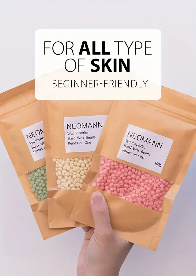 Máquina de depilación NEOMANN Waxer II para mujeres y hombres, kit de cera dura para depilación con perlas de cera de 300 gramos y 20 espátulas para el hogar y el baño.