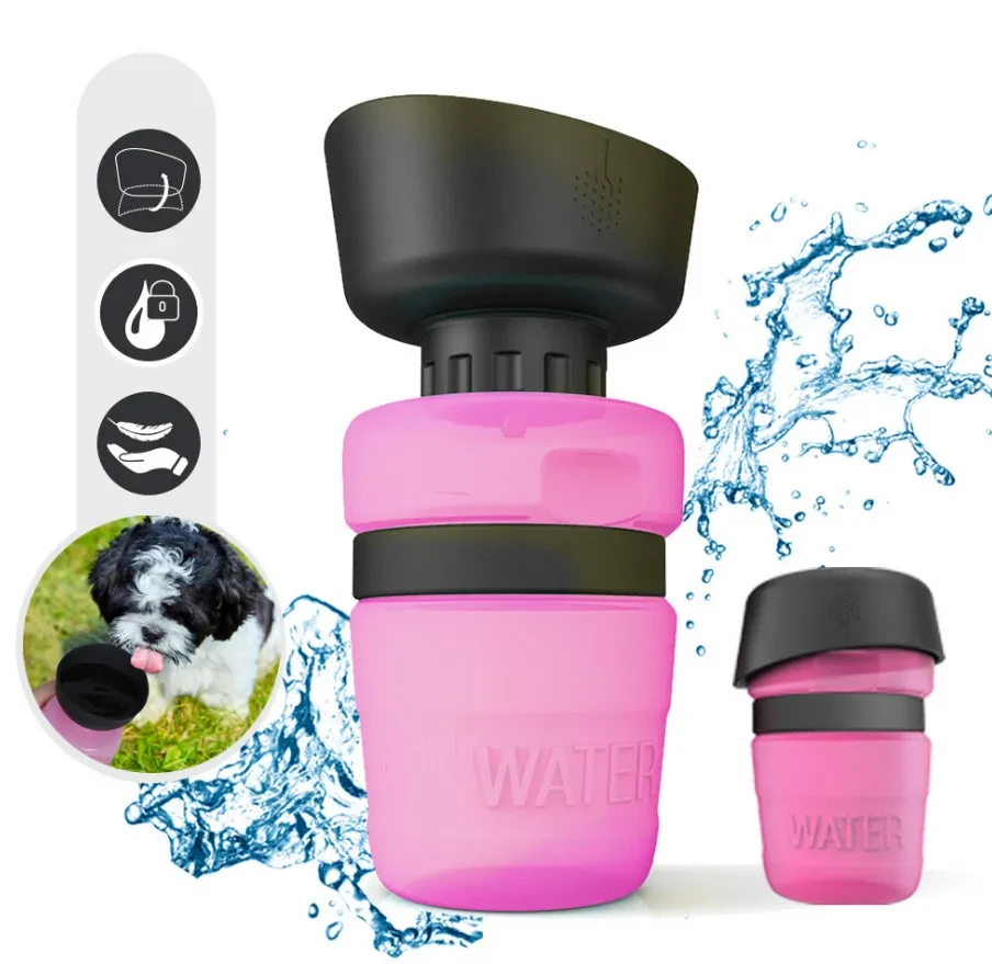Botella de agua para mascotas creativa y mejorada, taza deportiva de viaje