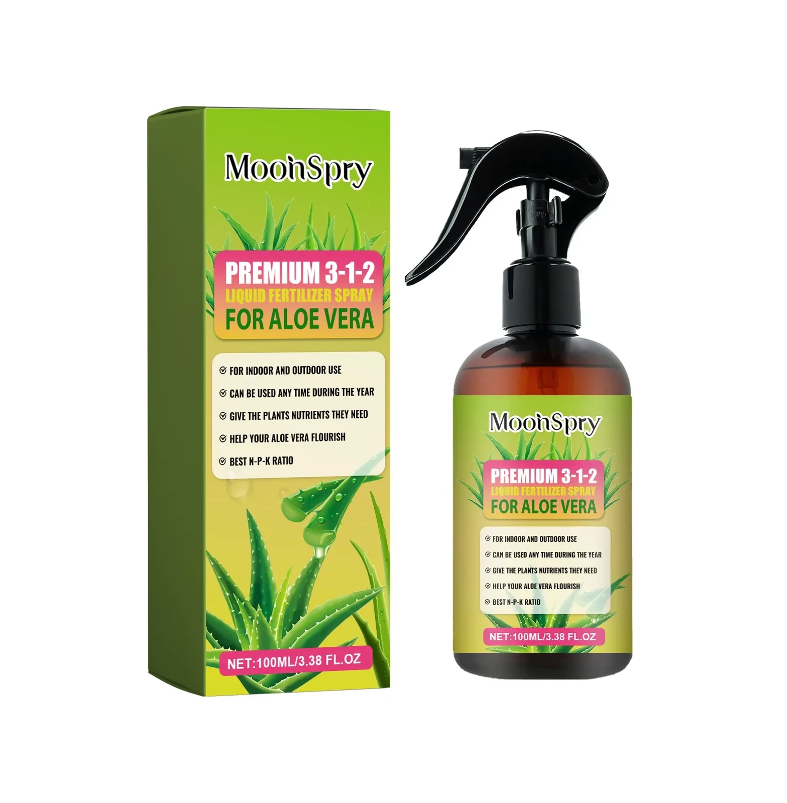 Fertilizante en aerosol de aloe