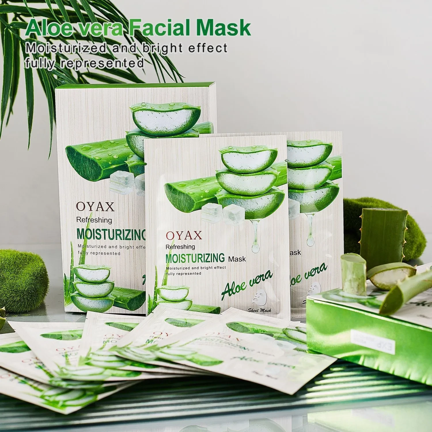 Mascarilla facial hidratante de aloe vera
