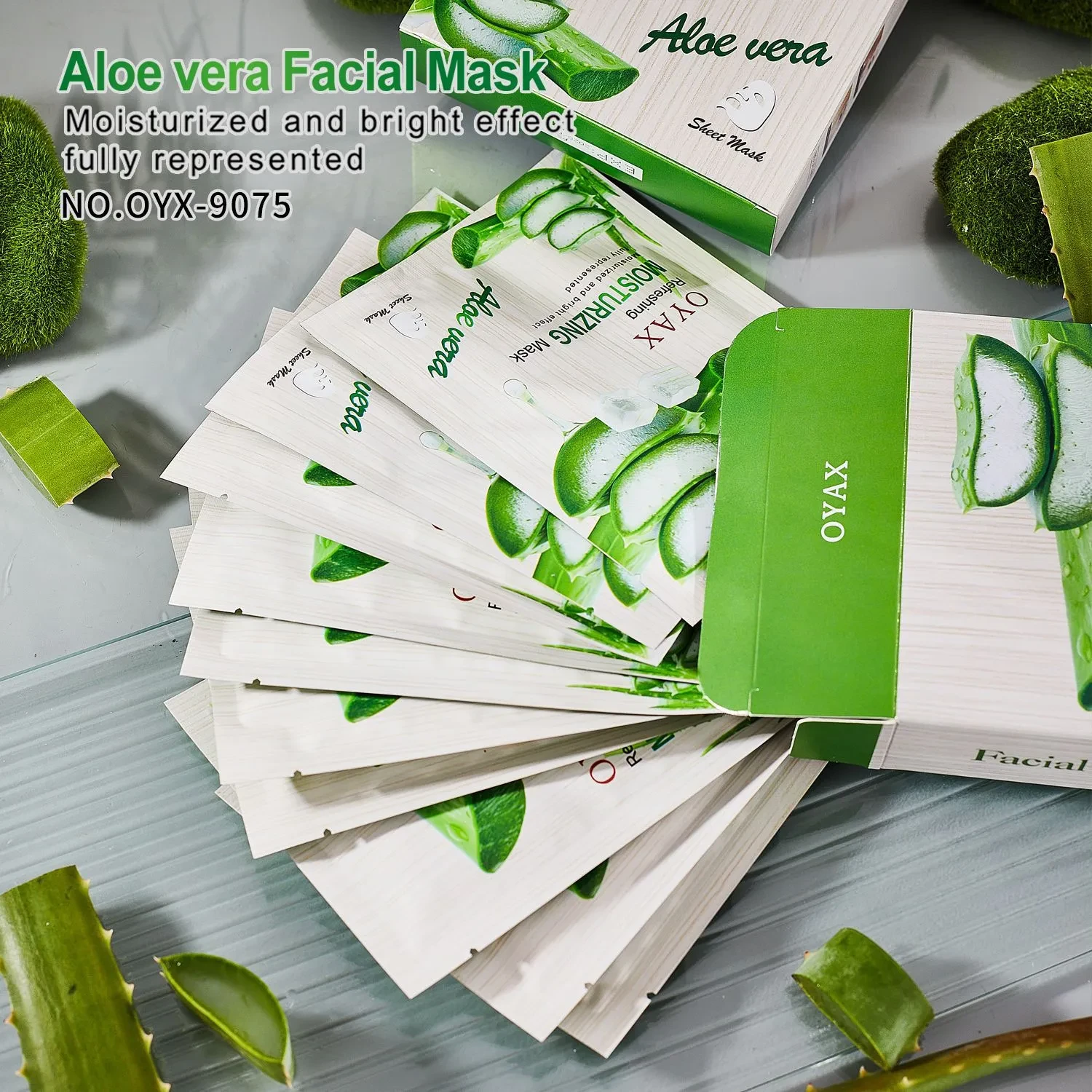 Mascarilla facial hidratante de aloe vera