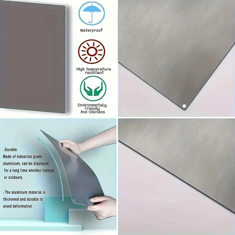 Letrero decorativo de aluminio metálico de pastor alemán contemporáneo