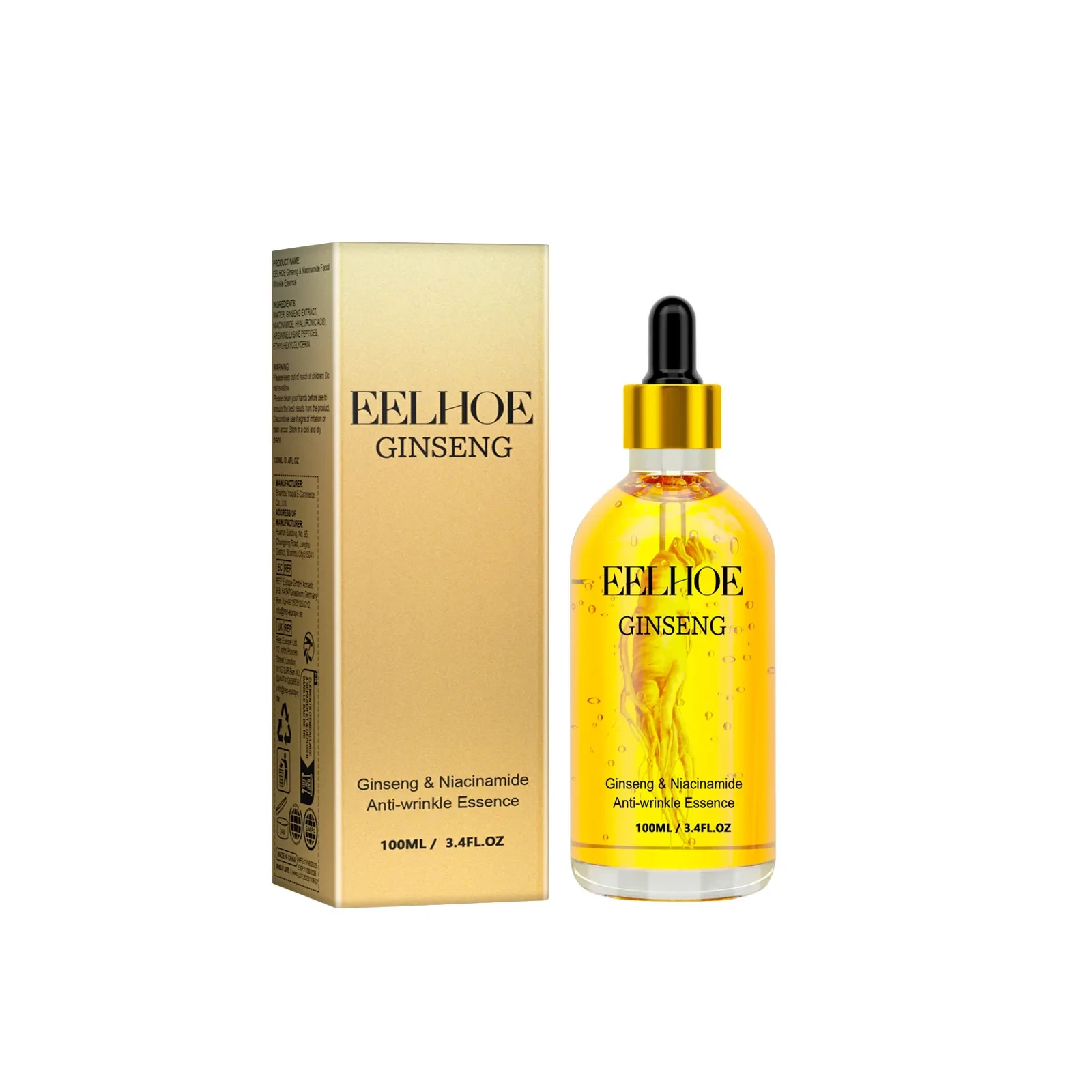 Solución reafirmante para el cuidado facial con ginseng