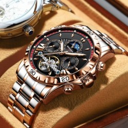 Reloj mecánico luminoso, totalmente automático y resistente al agua.