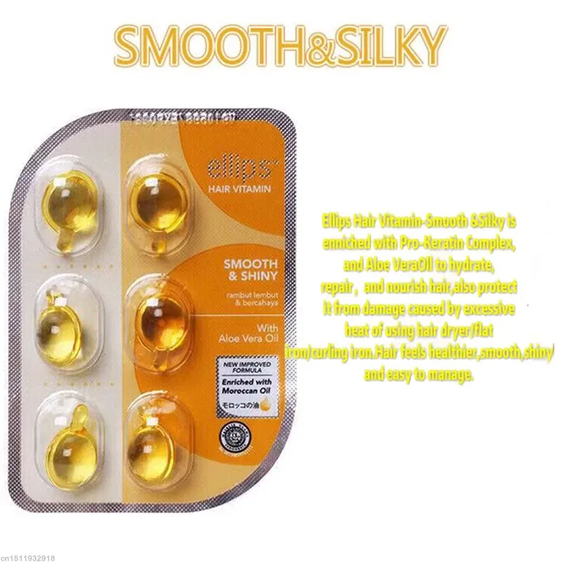 Caja de aceites esenciales para el cuidado del cabello con vitaminas