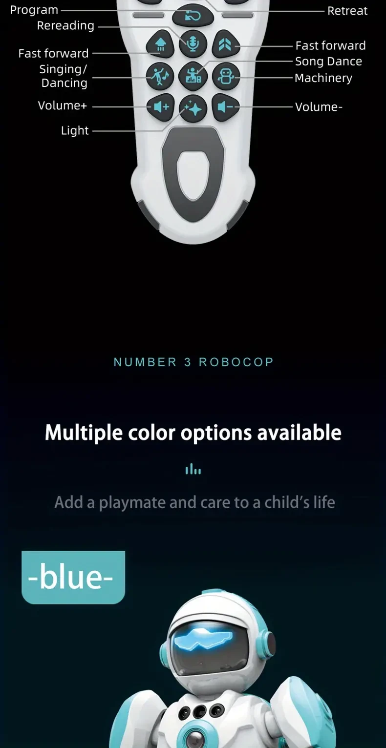 Robot de voz inteligente con IA, programación de gestos, control remoto, cambio de sonido mágico, música, baile, educación temprana, modelo de juguete