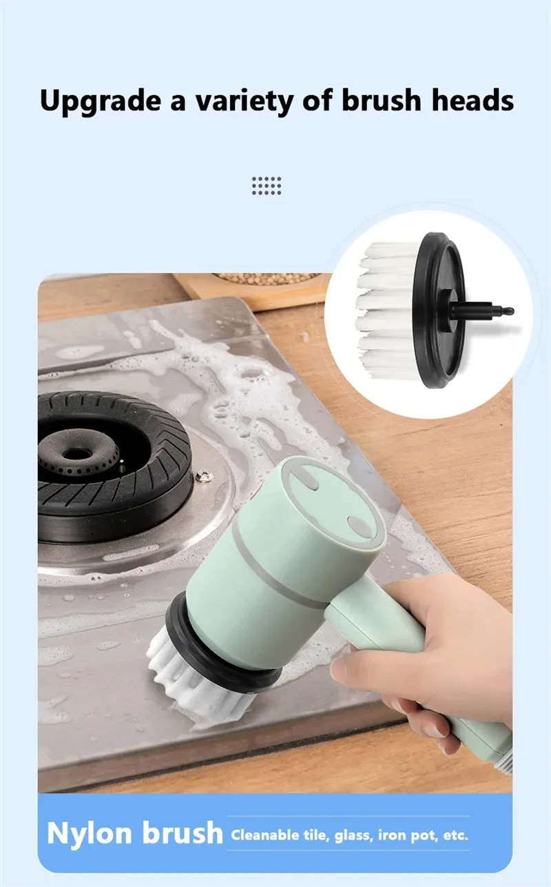 Cepillo de limpieza eléctrico para lavavajillas automático