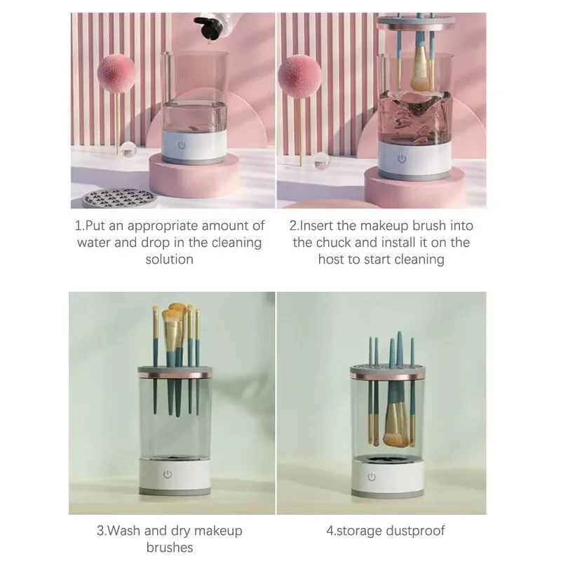 Herramienta portátil de limpieza de pinceles para sombras de ojos para mujer