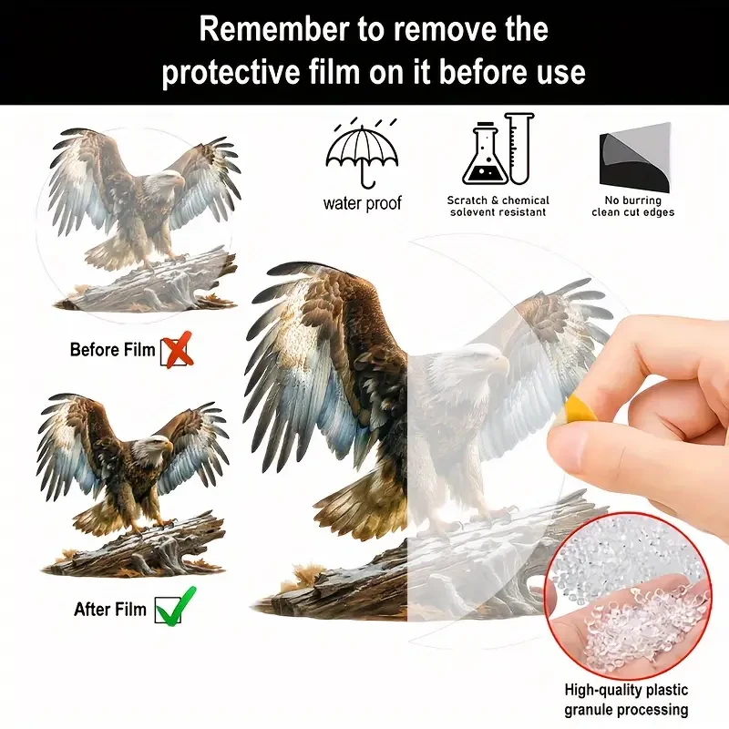 Decoración de escritorio acrílica con alas de águila majestuosas
