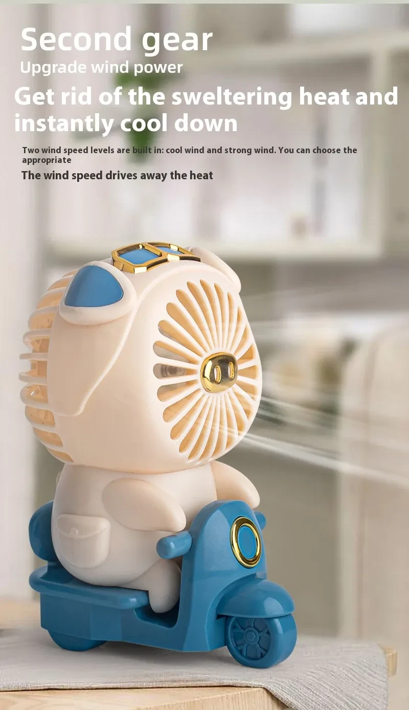 Mini ventilador de dibujos animados con carga USB