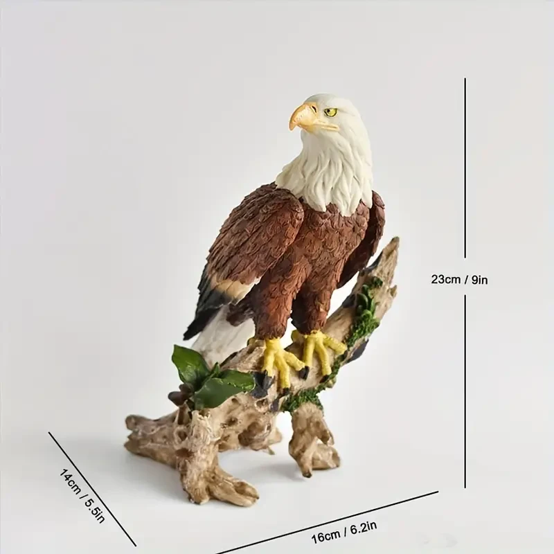 1 figura decorativa elegante de resina con forma de águila.