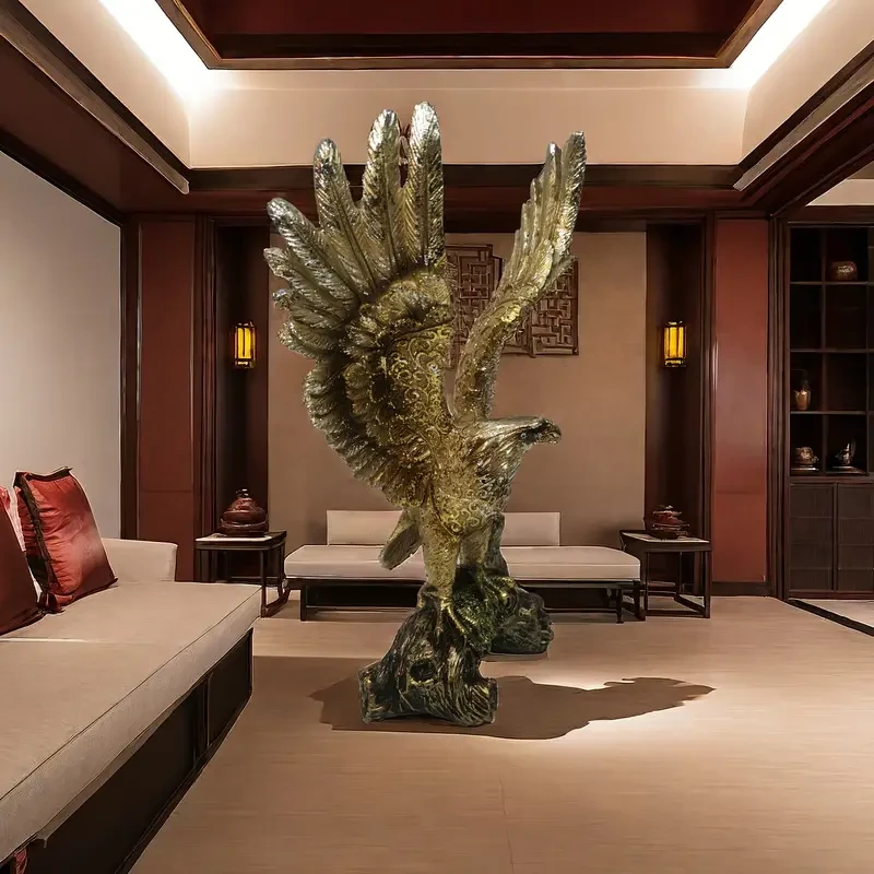 1 pieza, estatua de águila de resina