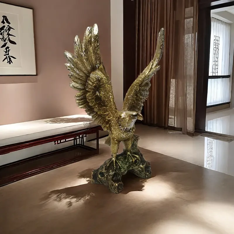1 pieza, estatua de águila de resina