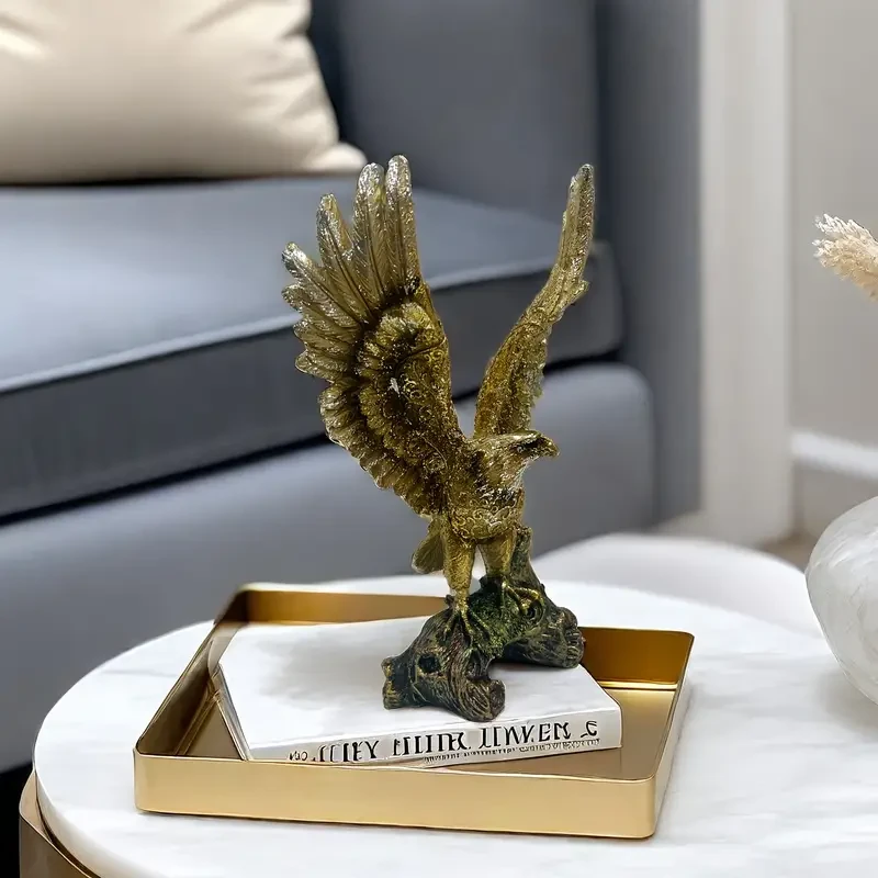 1 pieza, estatua de águila de resina