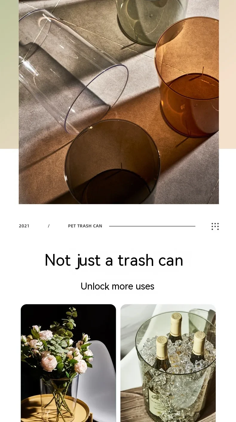 Bote de basura Bote de basura transparente