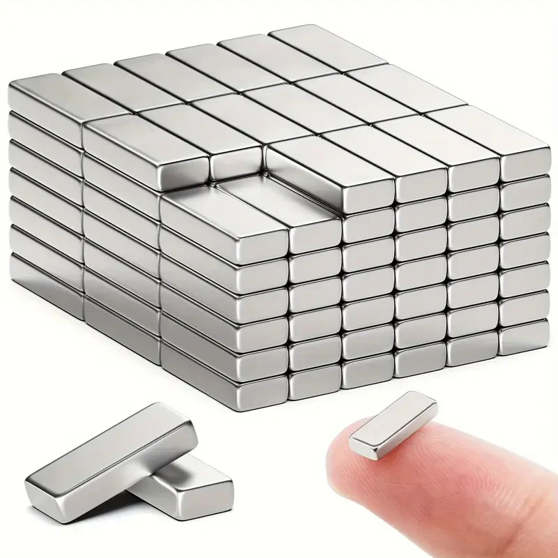100 imanes de neodimio de tierras raras (10 x 5 x 2 mm) en forma de varillas rectangulares